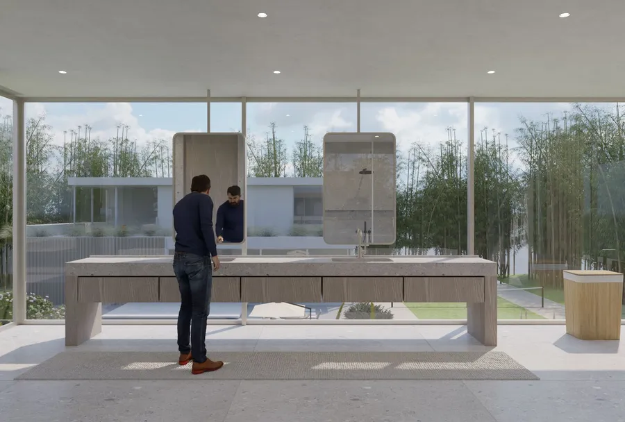 620 Adelaide Drive, Santa Monica, CA: Bathroom vanity (rendering)