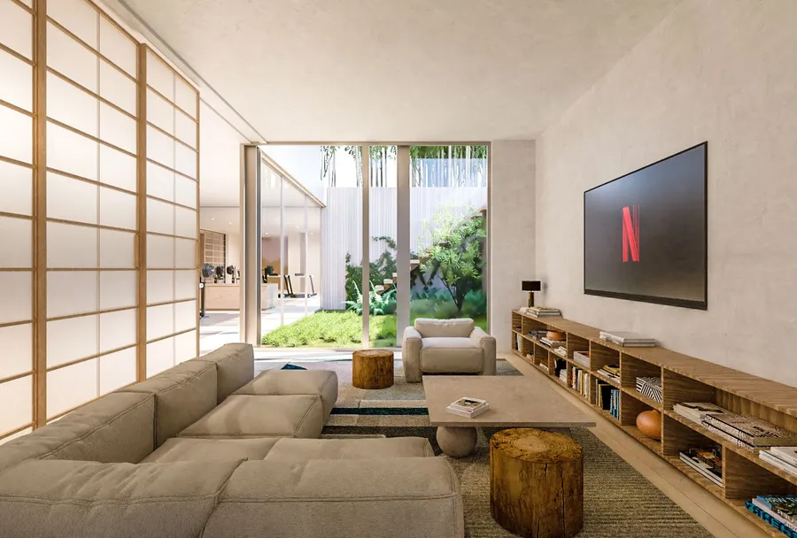 620 Adelaide Drive, Santa Monica, CA: Media room (rendering)