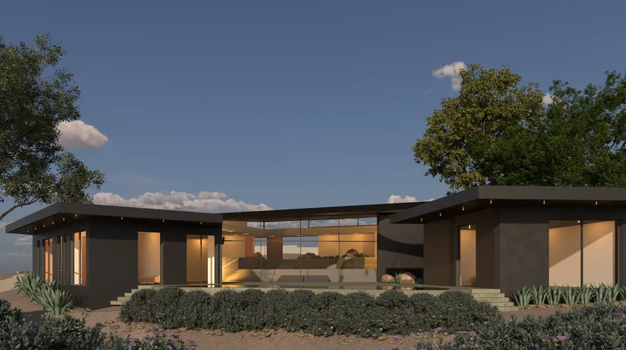 6551 Zumirez Drive, Malibu, CA: Rear Elevation (rendering)