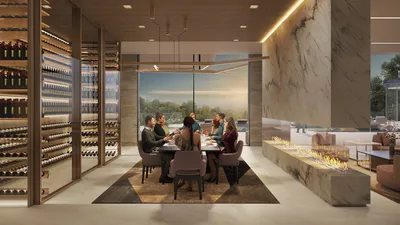 960 Stradella Road, Bel Air, CA: Dining (rendering)